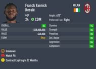 Kessie's potential overall starts at 86 (Image via Sportskeeda)